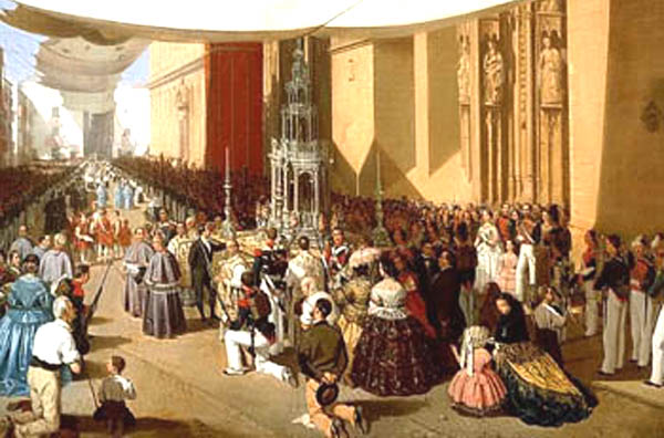 19th century Seville Corpus Christi procession